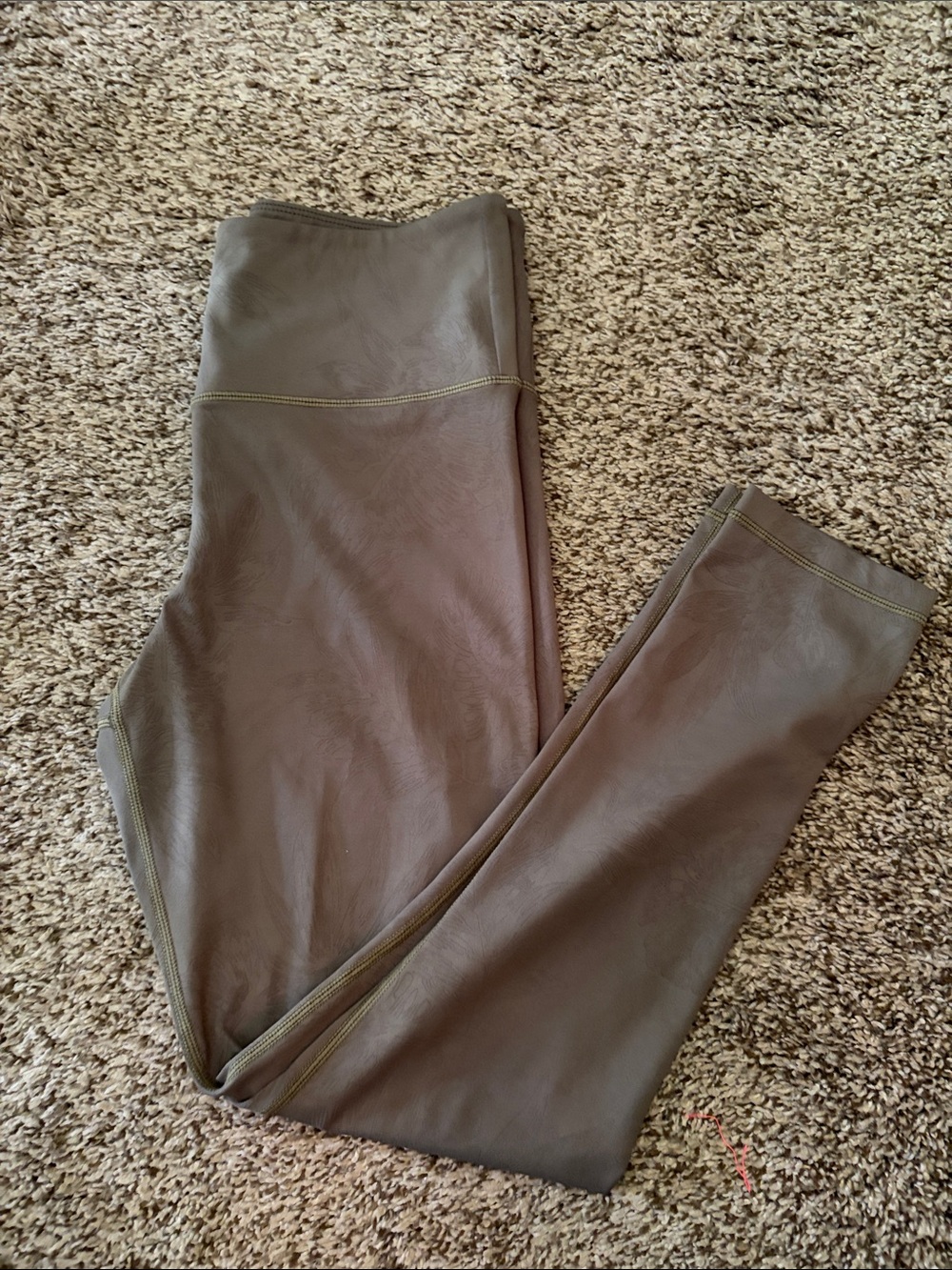 ZYIA Faux-Leather Leggings - Olive Brown